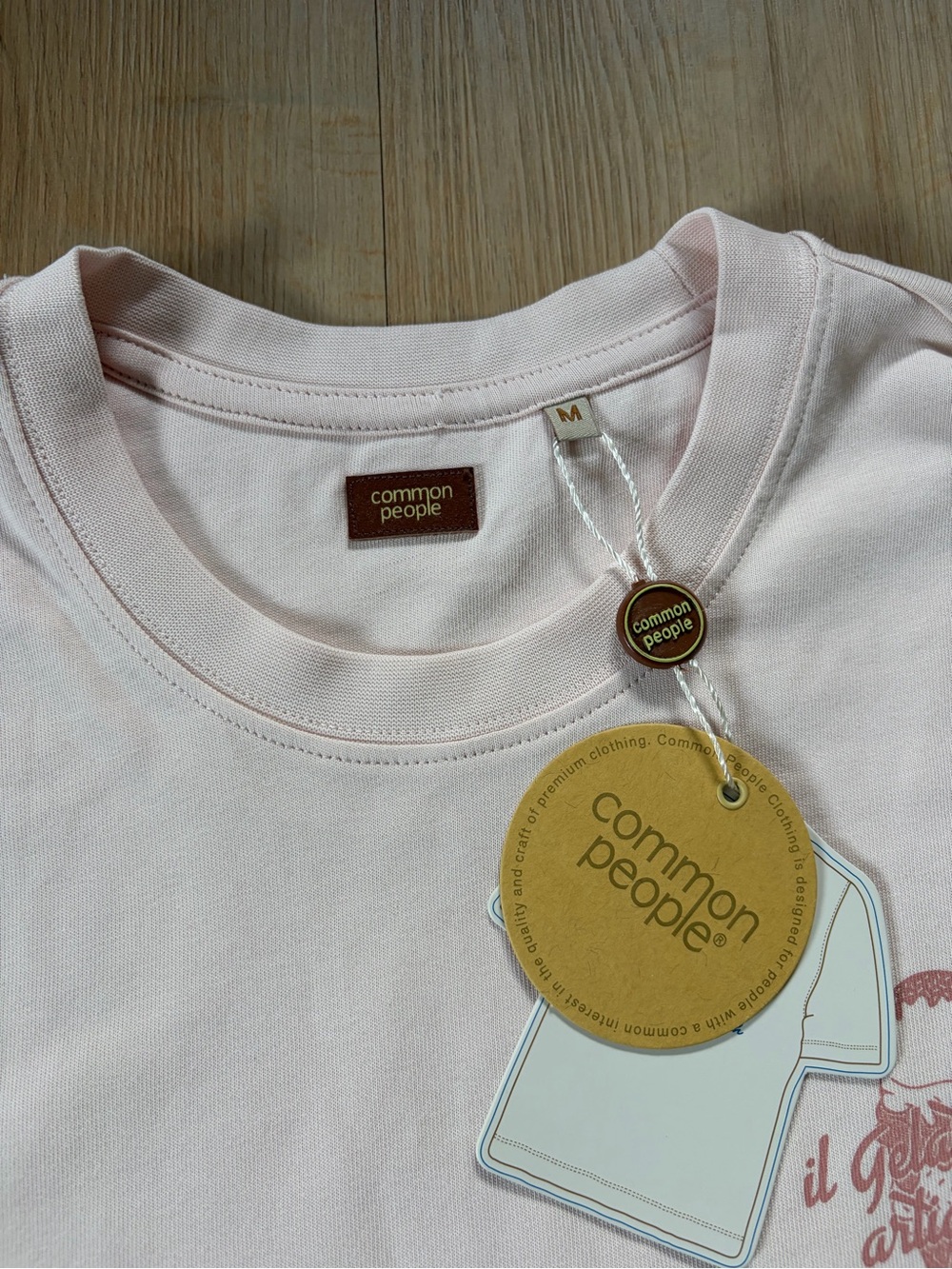 Common People Gelato Graphic Tee Pink Men’s Medium NWT Ice Cream Back Print - Picture 6 of 10